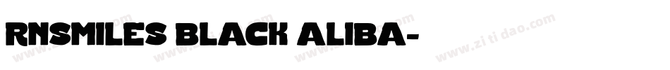 rnsmiles black aliba字体转换